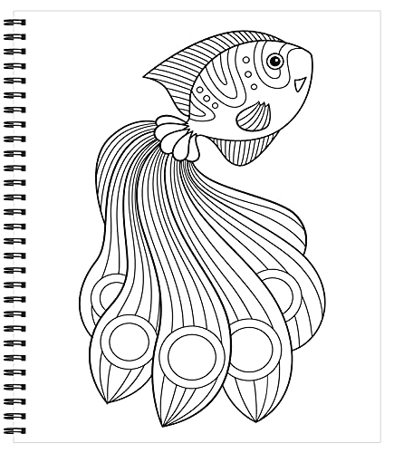 Large Print Easy Color & Frame - Under the Sea (Stress Free Coloring Book) WoodArtSupply