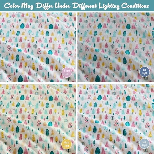 Intelligent Design Cozy Soft 100% Cotton Flannel Sheets, Breathable Festive & Adorable Print Cotton Flannel Sheet Set, Deep Pocket Sheet Fits Up to 16" Mattress, Full White Holiday Trees 4 Piece Intelligent Design