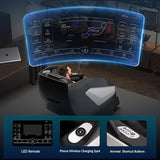 Redcamp Massage Chair Full Body: Zero Gravity with SL Track, 3D Robot Hands, Heat, Airbag Massage, Foot Roller, Bluetooth, Body Scan, LED Remote, Wireless Phone Charging,Black Redcamp