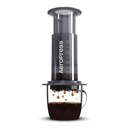 AeroPress Original Coffee and Espresso-style Maker, Barista Level Portable Coffee Maker with Chamber, Plunger, & Filters, Quick Coffee and Espresso Maker