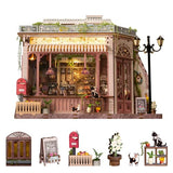 Wondyland Book Nook Kit - DIY Miniature House Diorama Dollhouse Kit, Booknook Tiny House Bookshelf Decor 3D Wooden Puzzle, Gifts for Adults, Teens, and Family(Café des Deux Moulins)