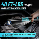 Seesii 3/8" Long Neck Ratchet Wrench, 40Ft-lbs 6" Extended Cordless Ratchet Wrench Kit w/ 2x2.0Ah Batteries & Fast Charge, 220RPM Variable Speed Ratcheting Wrench w/ 7 Sockets, RT400B Seesii