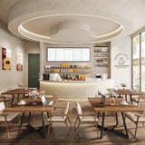 Tribesigns Square Dining Table Set of 2, 31.5" Industrial Dinner Table with Metal Base, Wood Kitchen Table for Dining Room, Small Space, Apartment, Rustic Brown & Black Tribesigns