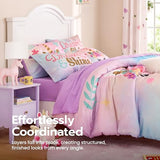 Joiedomi Kid Twin Comforter Set 5 Piece Unicorn Bedding Set for Boys Girls Super Soft Microfiber Bed in a Bag with Comforter Sheets Pillowcase Sham Joiedomi
