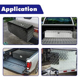bchsadvb Truck Tool Box Aluminum Pickup Small Truck Bed Toolbox 5 Bar Tread Pattern Truck Storage Trailer Box with Lock 16"X7.5"X10" for Pickup,Truck Bed, RV, Trailer,Heavy Duty Waterproof Black box bchsadvb