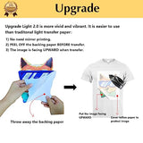 TransOurDream Upgraded Iron on Heat Transfer Paper for T Shirts (20 Sheets, 8.5x11) Iron on Transfers for Light Fabric Printable Heat Transfer Vinyl for Inkjet Printer (TOD-4) TransOurDream