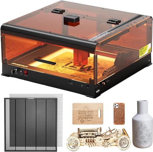 ATOMSTACK A12 Ultra Laser Engraver with B3 Enclosure, 12000mW Output Laser Engraving Machine for Bulk Engraving Cutting with Enclosure Camera Engraving Machine for Wood Acrylic Leather Stone  - WoodArtSupply