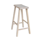 International Concepts 29-Inch Saddle Seat Stool, Unfinished International Concepts