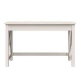Lavish Home Writing Desk - Work Desk with X-Pattern Legs - for Office, Bedroom, Computer, or Craft Table - Home Office Desks (White) Lavish Home