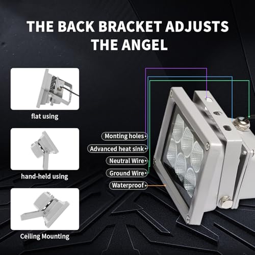 Geeetech UV Light for Resin for SLA/DLP/LCD 3D Printing, 405nm UV lamp with 60w Output Affect, 10-15s Fast Curing Photosensitive Resin Miniatures Geeetech