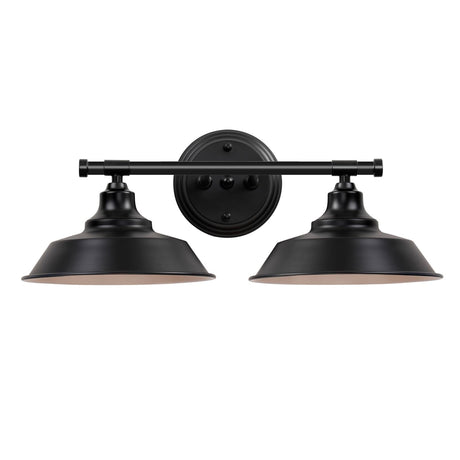 Adcssynd Farmhouse Vanity Light, 2-Lights Farmhouse Bathroom Light Fixtures Black Finish Metal, Rustic Vanity Lights for Bathroom, 20 Inch Wall Sconce Over Mirror Cabinet Adcssynd