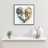 JFYHAB Diamond Painting Kits for Adults DIY 5D Love Diamond Art Paint with Round Diamonds Full Dril Gem Skull Art Painting Kit for Home Wall Decor Gifts 12x12inch JFYHAB