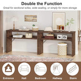 BON AUGURE Entryway Table, Console Table Behind Couch, Wood Sofa Tables with Shelf for Living Room, Farmhouse Entry Tables for Hallway Foyer (Rustic Oak, 47 Inches) BON AUGURE