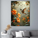 Hummingbird Paint by Numbers Kit for Adults, Paint by Numbers Flower Pattern Design DIY Easy Canvas Crafts for Adults Beginner with 3 Brushes and Acrylic for Room Decor, Gifts 24x32 Inch -bby2506O6 WoodArtSupply