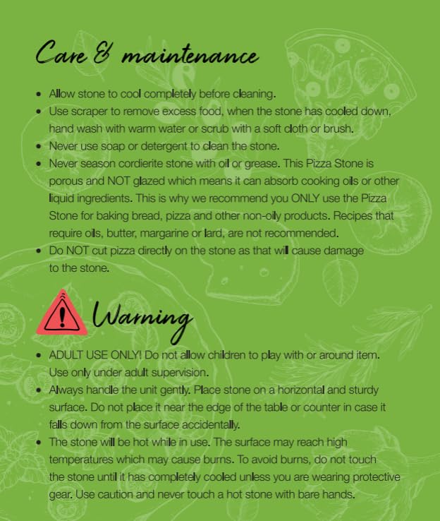 BIRDROCK HOME Pizza Stone for Oven and Grill | 16" Cordierite Baking Stone for Cooking, Bread, Pie, BBQ | Indoor - Outdoor | Grill, Smoker, Toaster Use | Ceramic Sheet for Crispy Crust (Round) BIRDROCK HOME