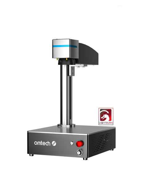OMTech 30W MOPA Fiber Laser Engraver with LightBurn, 5.9"x5.9" Laser Marking Machine for Metal Color Marking, Metal Etching Machine with JPT Source EZCad Galvo Lens 100,000 Hour Lifespan OMTech