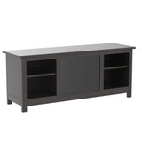 YESHOMY Electric Fireplace TV Stand for Televisions up to 65+ Inch, Media Entertainment Center Console Table with Four Open Storage Shelves & Cabinets, 58 Inch, Black YESHOMY