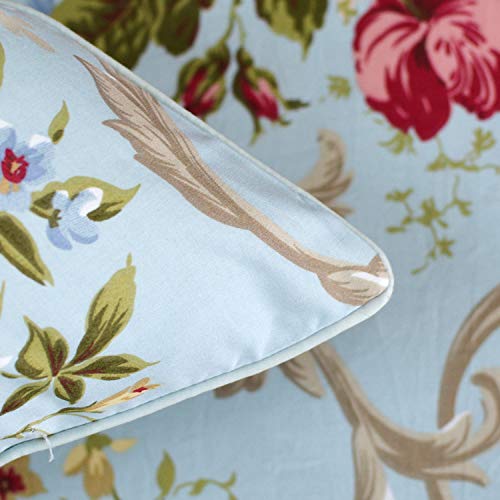 FADFAY Shabby Floral Bedding Elegant Peony Sheets Set Luxury Bedding Collections 800 Thread Count 100% Egyptian Cotton Deep Pocket, 4 Piece-Twin XL Size FADFAY