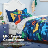 Joiedomi Kid Twin Comforter Set 5 Piece Dinosaur Bedding Set for Boys Girls Super Soft Microfiber Bed in a Bag with Comforter Sheets Pillowcase Sham Joiedomi