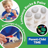 Fun Express DIY Glow in The Dark Dinosaur Sculpture and Rock Painting Kit for Kids, All in One Kids Craft Kit, Birthday and Everday Gifts, Great for Creative Acitivity for Home and School Fun Express