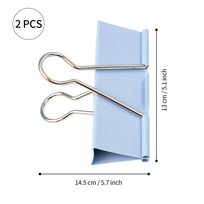 PYD Life Binder Clips Extra Large for Sublimation Mugs Printing 5.1 Inch Length,1.3 Inch Capacity Blue Metal Big Paper Clamps for Shrink Wrap Film Sublimation Oven Accessories 2 PCS