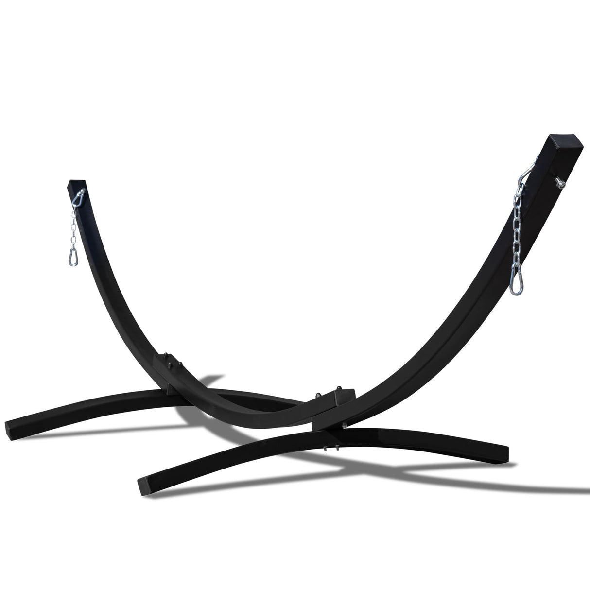 Lazy Daze Hammocks Metal Arc Hammock Stand with Chains Fit 9-11 FT Hammocks, 2-Person Weather-Resistant Steel Curved Heavy Duty Hammock Stand 500 LB Capacity for Outdoor, Black Lazy Daze Hammocks