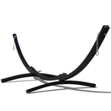 Lazy Daze Hammocks Metal Arc Hammock Stand with Chains Fit 9-11 FT Hammocks, 2-Person Weather-Resistant Steel Curved Heavy Duty Hammock Stand 500 LB Capacity for Outdoor, Black Lazy Daze Hammocks