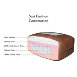 Hydeline Maui 100% Leather Sofa and Loveseat, Nutmeg Brown Hydeline