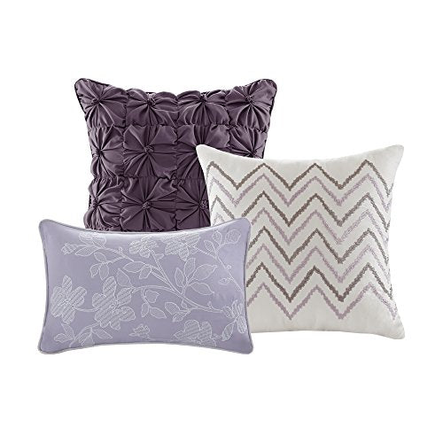 Madison Park Luna Quilt Modern Classic Design All Season, Breathable Coverlet Lightweight Bedding Set, Matching Shams, Decorative Pillow, Full/Queen(90"x90"), Floral Taupe 6 Piece Madison Park
