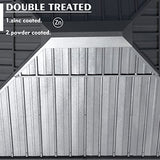 Kozyard Alexander 10' X 12' Hardtop Gazebo, Aluminum Metal Gazebo with Galvanized Steel Double Roof Canopy, Curtain and Netting, Permanent Gazebo Pavilion for Patio, Backyard, Deck, Lawn (Gray) Kozyard