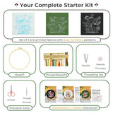 SunorthLife Embrodiery Kit for Beginners, Embrodiery Starter Sets for Adults Including Embrodiery Patterns, Threads, Needles, Hoop (Mushroom)