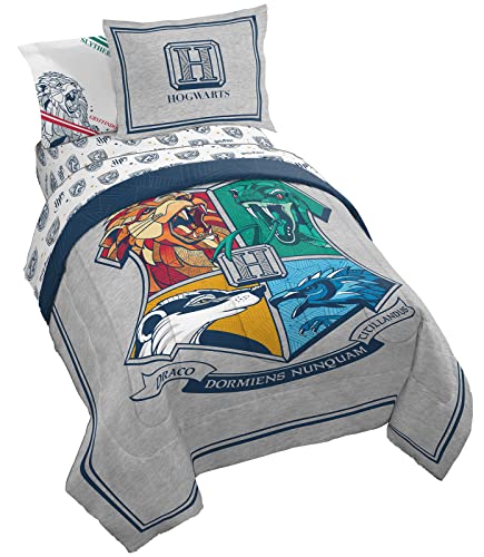 Jay Franco Harry Potter Stand Together 5 Piece Twin Size Bed Set - Includes Comforter & Sheet Set - Super Soft Kids Bedding Fade Resistant Microfiber (Official Harry Potter Product) Jay Franco