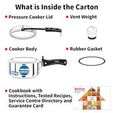 Hawkins 1.5 Litre Pressure Cooker, Stainless Steel Inner Lid Cooker, Induction Cooker, Small Cooker, Silver (HSS15) HAWKINS