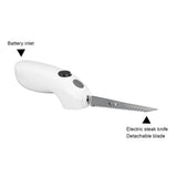 brandev Electric Knife, Cordless Rechargeable Easy Slice Electric Carving Knife, Stainless Steel Blades Fillet Knife Portable Steak Knife for Carving Meats Bread Poultry Turkey Food Cutter brandev