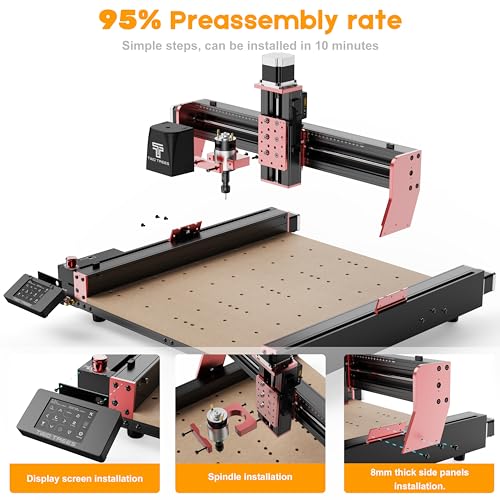 CNC Router Machine TTC450 PRO for Woodworking, Upgraded 3-Axis Milling Machine, GRBL Control CNC Engraving Machine for Wood Acrylic MDF Nylon Carving Cutting - WoodArtSupply