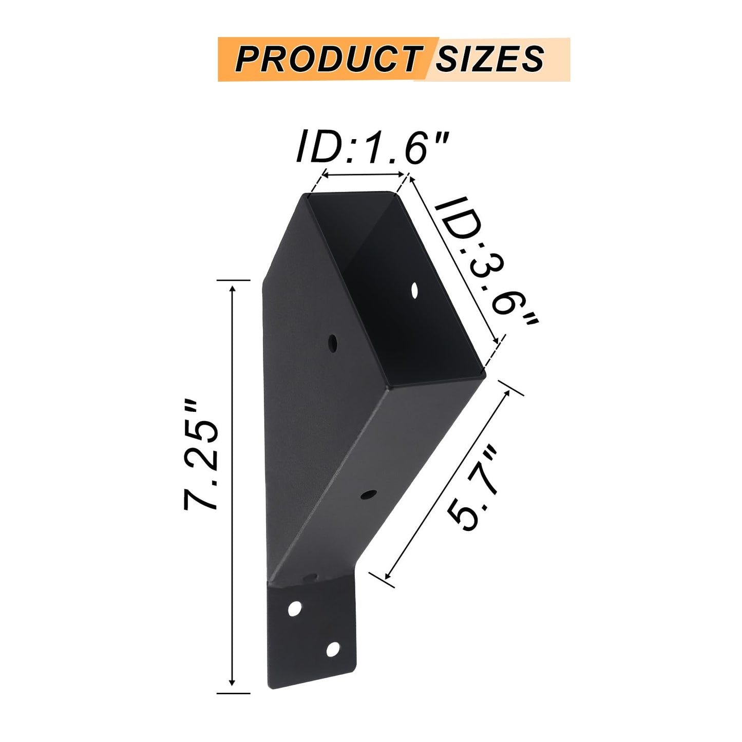 4 Pcs Pergola Brackets, 45-Degree Angle Bracket. Specially for Reinforcing Pergolas and Gazebos. Fits 2" x 4" Lumber. with Drainage Holes Pergola Bracket Kit . Build a Stable Pergola Easily.