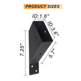 4 Pcs Pergola Brackets, 45-Degree Angle Bracket. Specially for Reinforcing Pergolas and Gazebos. Fits 2" x 4" Lumber. with Drainage Holes Pergola Bracket Kit . Build a Stable Pergola Easily. XIHUWZ