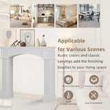 EPICOZY Modern Fireplace Mantel Surround, White Freestanding Surround Mantel for Electric Fireplaces, Waterproof & Anti-Tipping, Premium MDF Wooden Mantel with Leg for Living Room EPICOZY