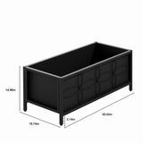 Zhongma Sturdy Raised Garden Bed with Inner Fabric Liners for Vegetables Flower, Planter Box for Backyard Patio Balcony. Inner Size: 33.85x14.17x11 inch Zhongma