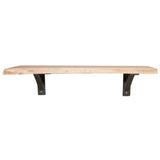 RRD Steel Mantel Brackets Heavy Duty (2 Pack) Fireplace Mantel Brackets - Countertop Support Bracket - Hand Welded Steel Bracket - Mantel Bracket Rustic Farmhouse Décor (6"x7"x2", ¼” Natural Steel) Rustic Red Door Co.