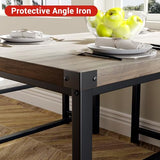 Garvee Dining Table Set for 4, Kitchen Table with Benches, 3 Piece Rectangular Dining Room Set with 2 Wooden Benches for Small Space, Apartment, Studio, Home, Rustic Gray Garvee