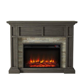 LIVILAND 48" Freestanding Electric Fireplace with Remote Control in Brown LIVILAND