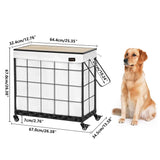 Laundry Hamper with Heavy Duty Caster Wheels; 3 Sections Clothes Hamper with Lid; 132L Laundry Basket with Removable Liner Bag; Laundry Sorter with Metal Handle (White) Hermina