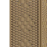 HOMCOM 6 Panel Room Divider, Folding Privacy Screen, 5.6' Room Separator, Wave Fiber Freestanding Partition Wall Divider, Natural HOMCOM
