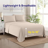 1500 Supreme Collection Queen Sheet Sets Beige Cream - Luxury Hotel Bed Sheets and Pillowcase Set for Queen Mattress - Extra Soft, Elastic Corner Straps, Deep Pocket Sheets, Queen Beige Cream Sweet Home Collection