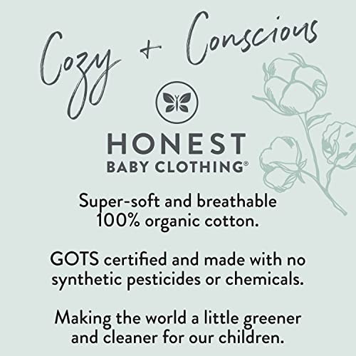 HonestBaby Unisex-Baby Classics Fitted Crib Sheets Set Standard Mattress, 100% Organic Cotton Baby Boys, Girls, Neutral, 1 Pack - Strawberry Cream, One Size HonestBaby
