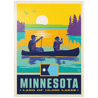 MyPuzzle Minnesota: Land of 10,000 Lakes - Premium 1000 Piece Jigsaw Puzzle for Adults