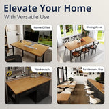 Howizz 55 x 28 Inch Solid Hevea Wood Table Top with UV Coating – 1 Inch Thick Butcher Block Countertop for Standing Desk, Office Table, Workbench, DIY Furniture Projects, Honey Color Howizz