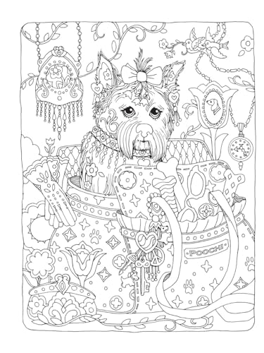Creative Haven Dazzling Dogs Coloring Book: Relaxing Illustrations for Adult Colorists (Adult Coloring Books: Pets) Dover Publications