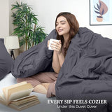 Utopia Bedding Duvet Cover King Size - 3 Piece with Zipper Closure - 1 Comforter Cover 104X90 Inches & 2 Pillow Shams 20X36 Inches (Grey) Comforter Not Included Utopia Bedding